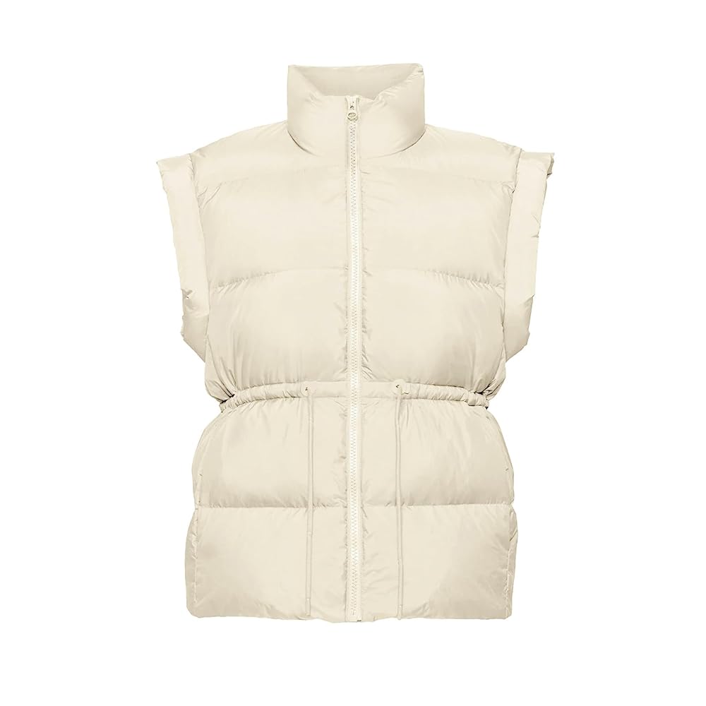 VAOYIU Womens Puffer Vest Adjustable Drawstring Waist